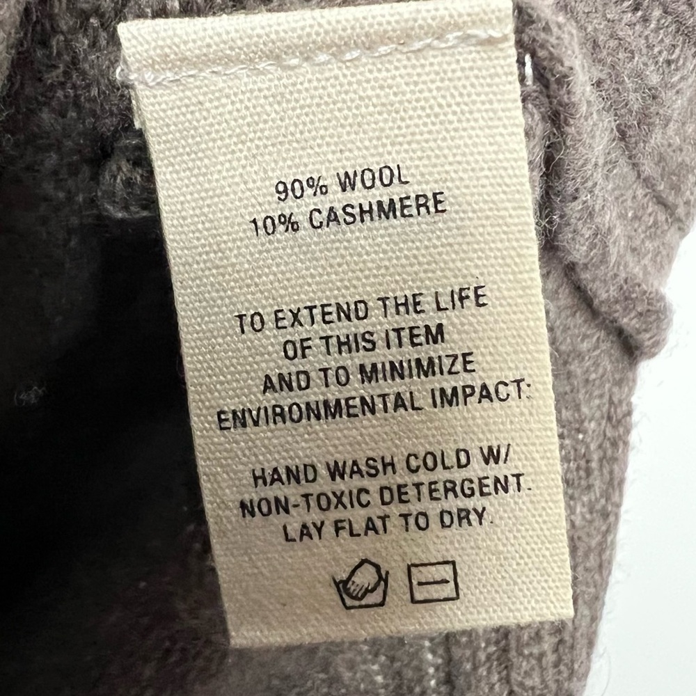 Alex Mill Kiah Wool Cashmere Brown V-Neck Tunic Sweater Vest Pockets NWOT - Picture 12 of 12